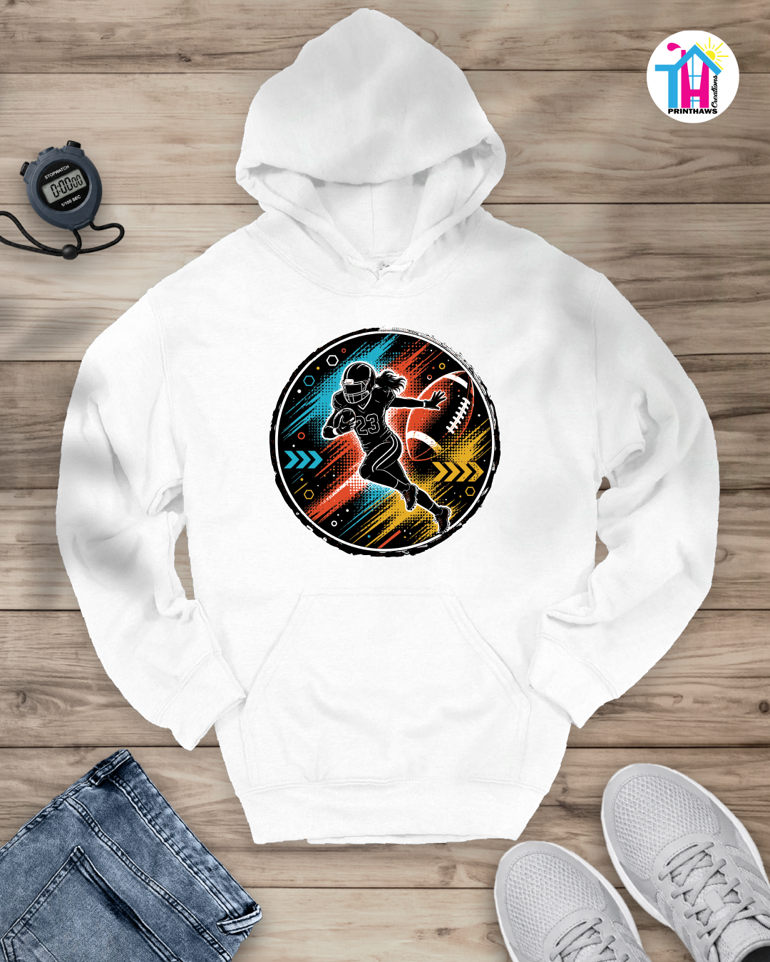 Football Charge - Sports Hoodie By Printhaws Creations