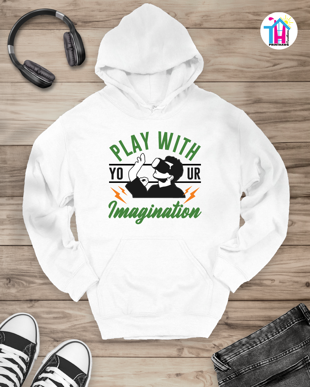 Play With Your Imagination - Jino Pro Gamer Hoodie By Printhaws Creations