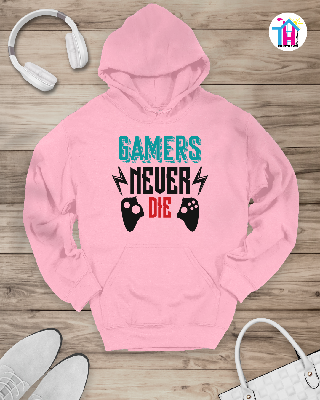Gamers Never - Jeri Kid Gamer Hoodie By Printhaws Creations