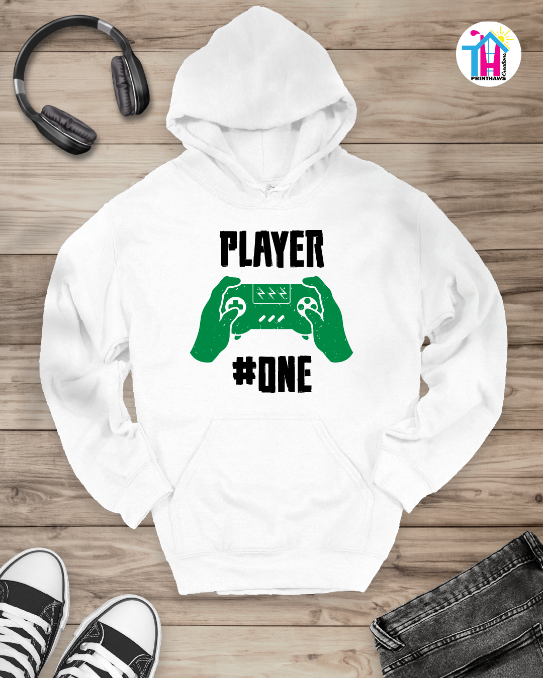 Player 1 - Jino Pro Gamer Hoodie By Printhaws Creations