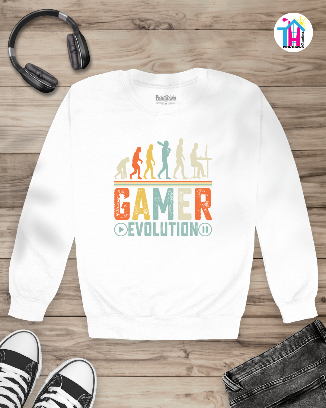 Gamer Evolution - Jino Pro Gamer Long Sleeve By Printhaws Creations
