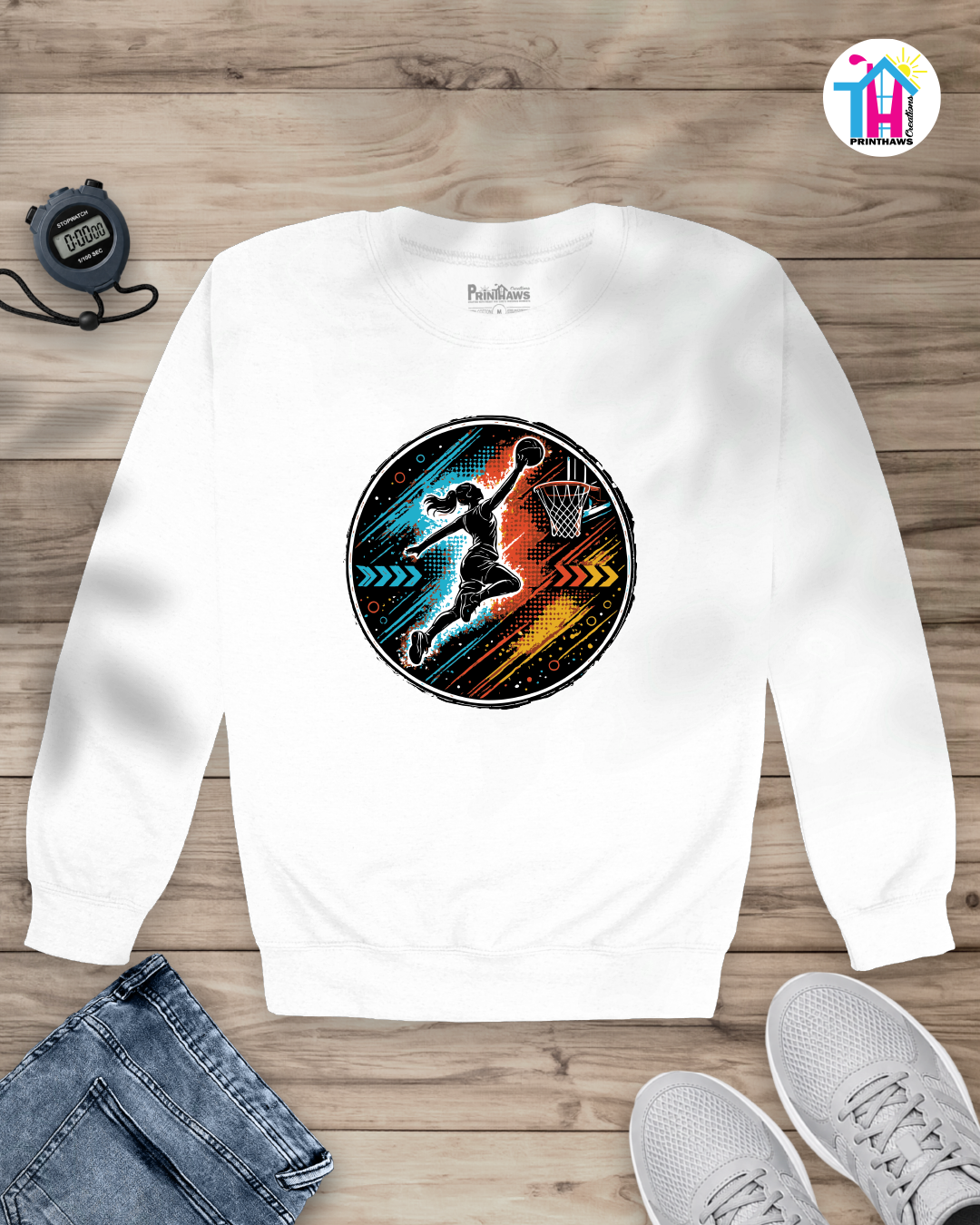 Basketball Elevation - Sports Long Sleeve By Printhaws Creations