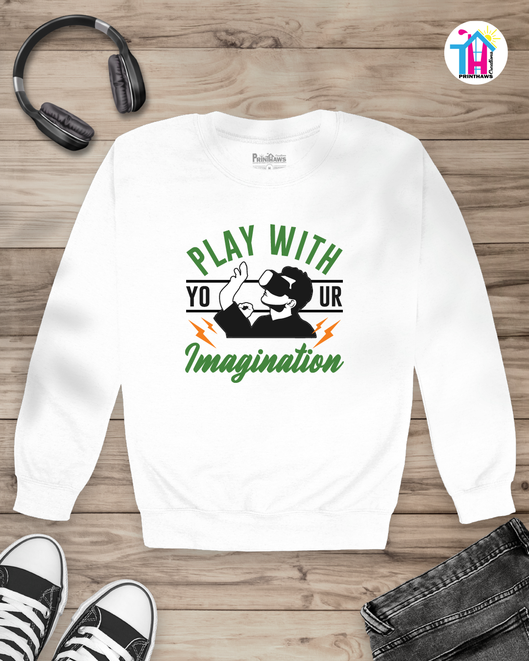 Play With Your Imagination - Jino Pro Gamer Long Sleeve By Printhaws Creations