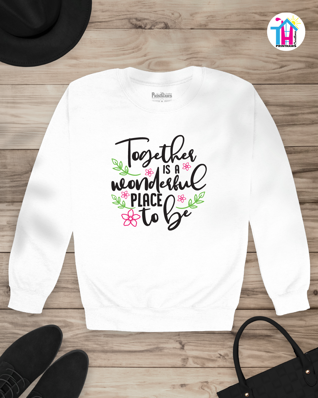 Together Is A Wonderful Place - Family Long Sleeve By Printhaws Creations