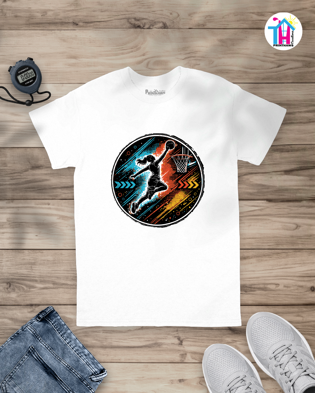 Basketball Elevation - Sports T-Shirt By Printhaws Creations