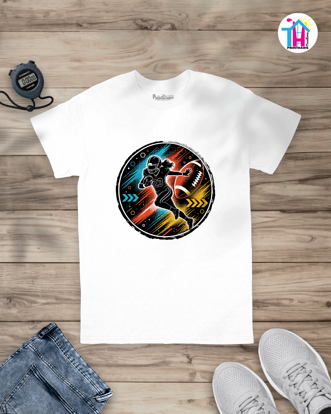 Football Charge - Sports T-Shirt By Printhaws Creations