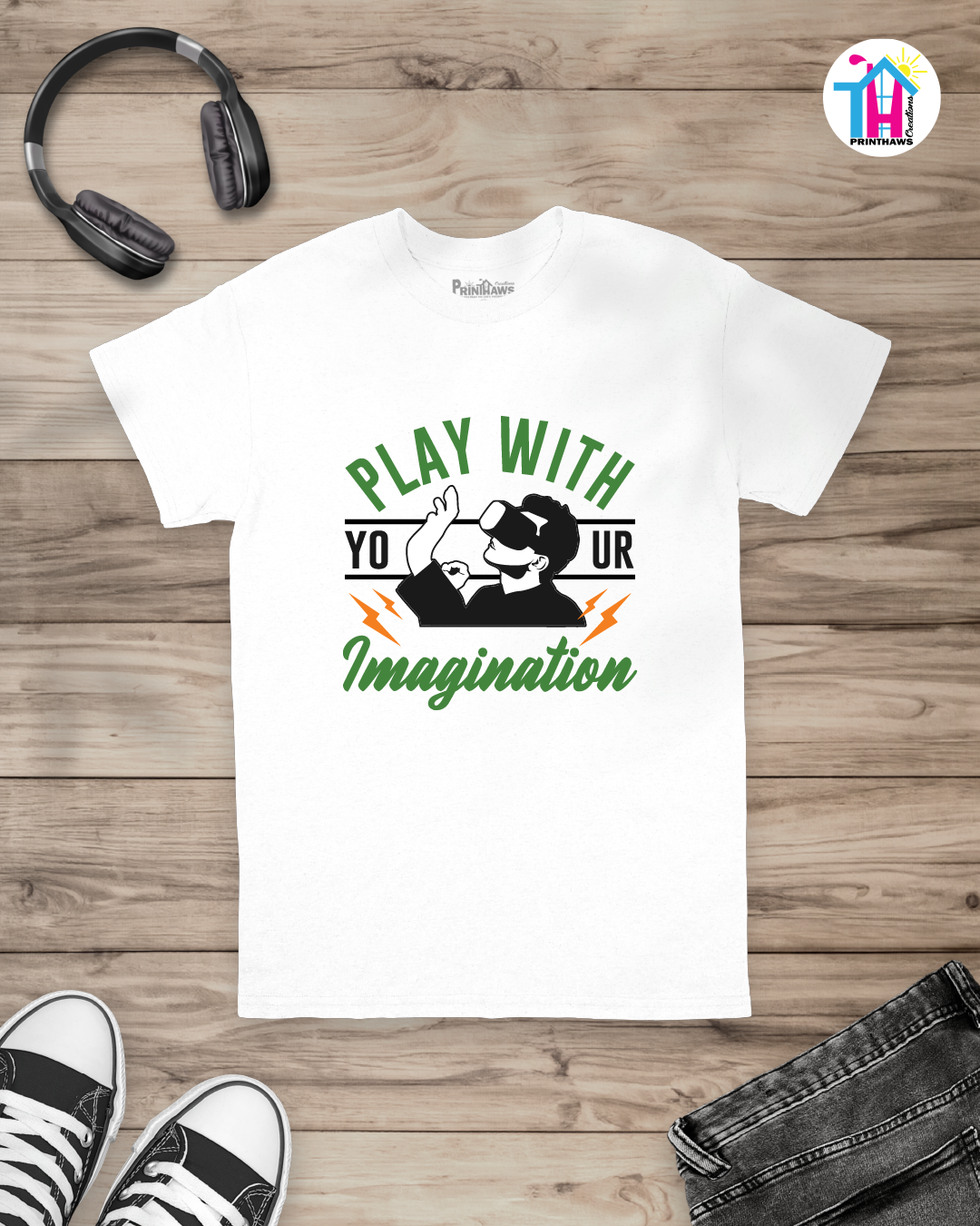 Play With Your Imagination - Jino Pro Gamer T-Shirt By Printhaws Creations