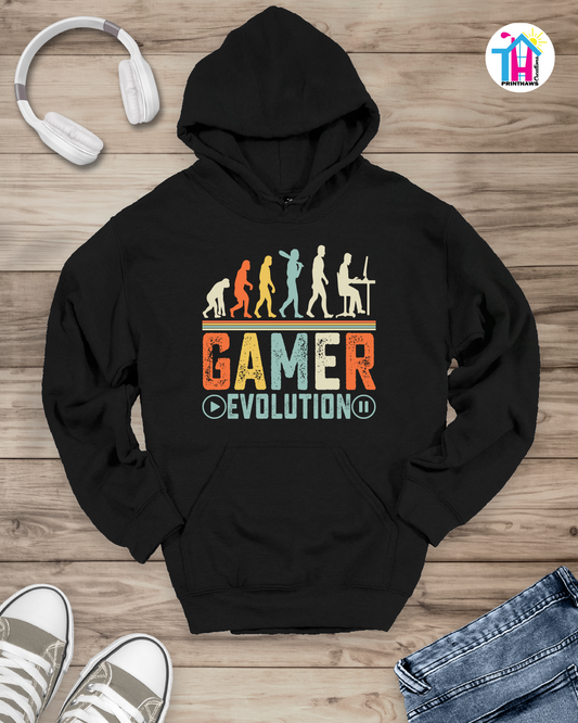 Gamer Evolution - Jino Pro Gamer Hoodie By Printhaws Creations