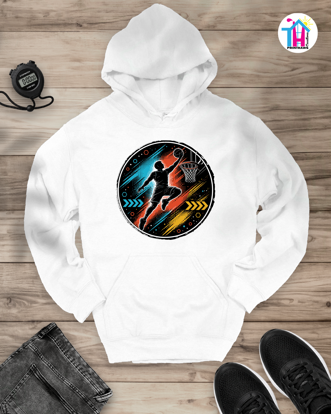 Basketball Elevation - Sports Hoodie By Printhaws Creations