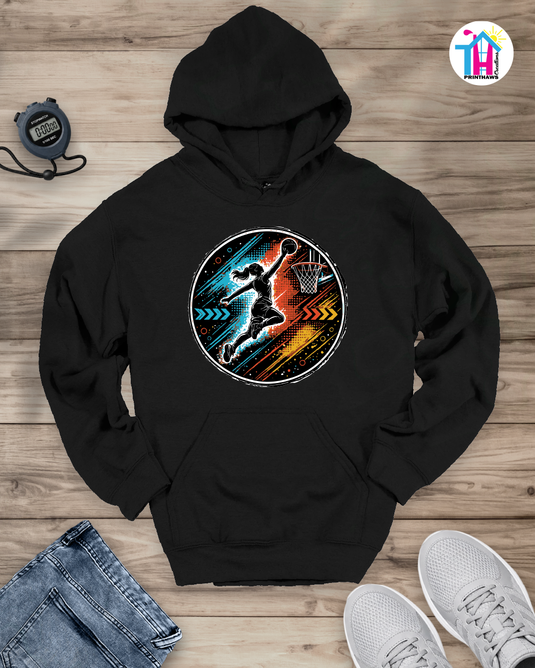 Basketball Elevation - Sports Hoodie By Printhaws Creations