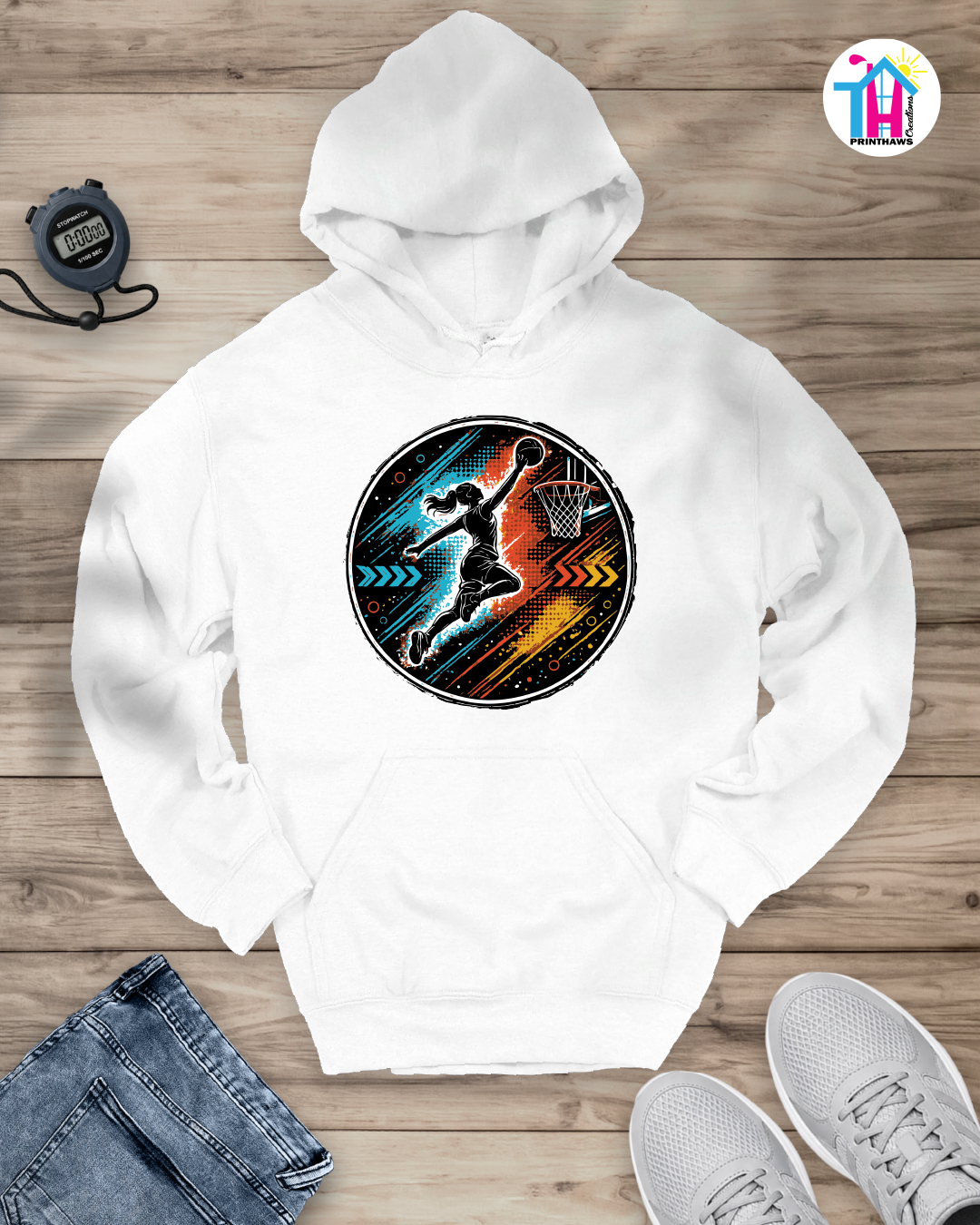Basketball Elevation - Sports Hoodie By Printhaws Creations