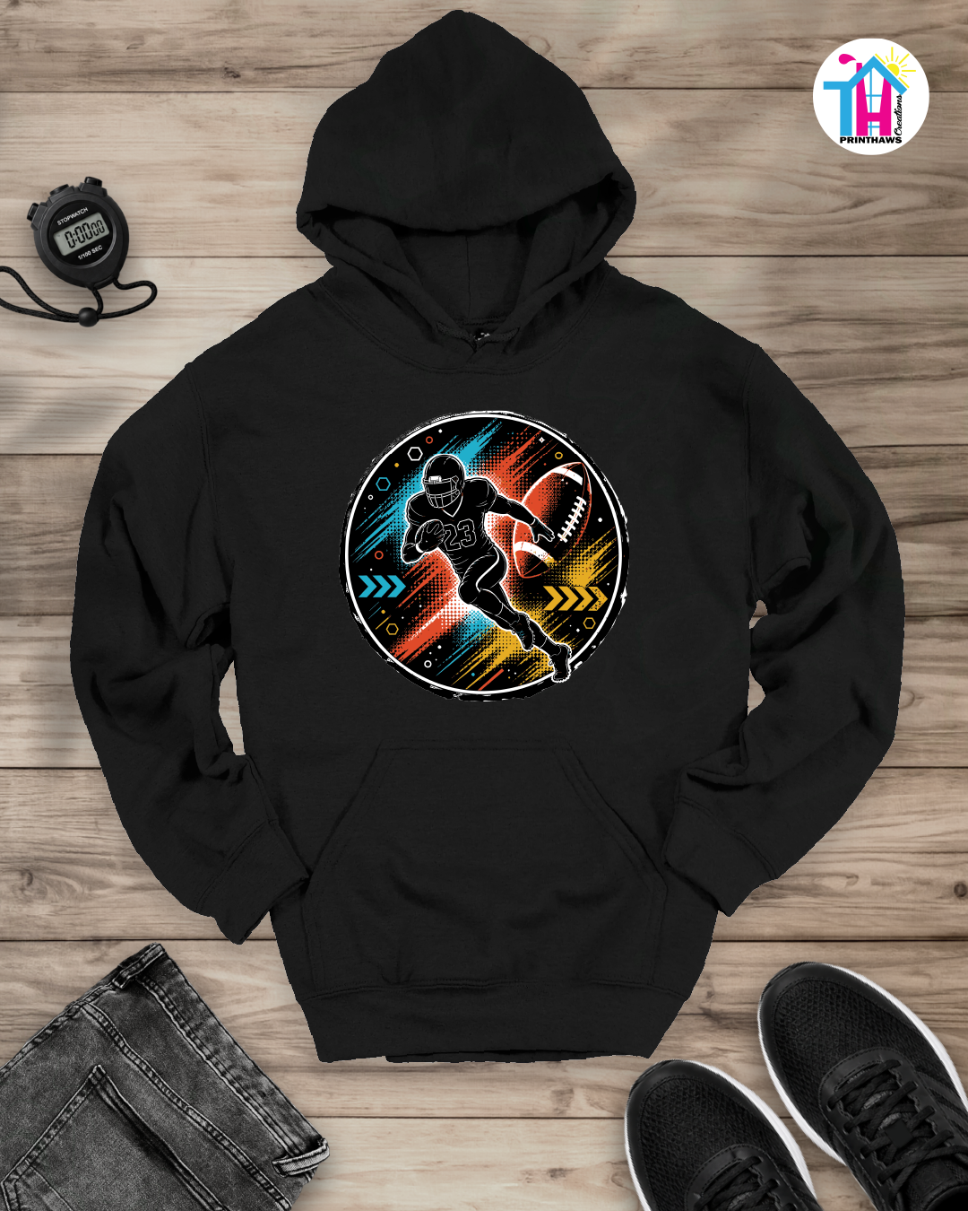 Football Charge - Sports Hoodie By Printhaws Creations
