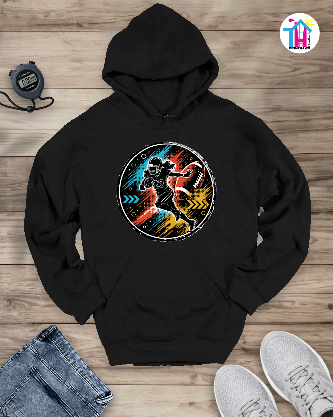 Football Charge - Sports Hoodie By Printhaws Creations