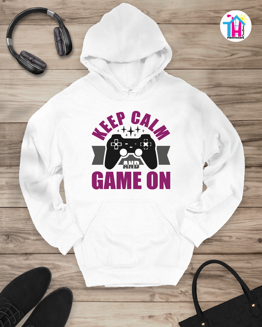 Keep Calm - Jeri Kid Gamer Hoodie By Printhaws Creations