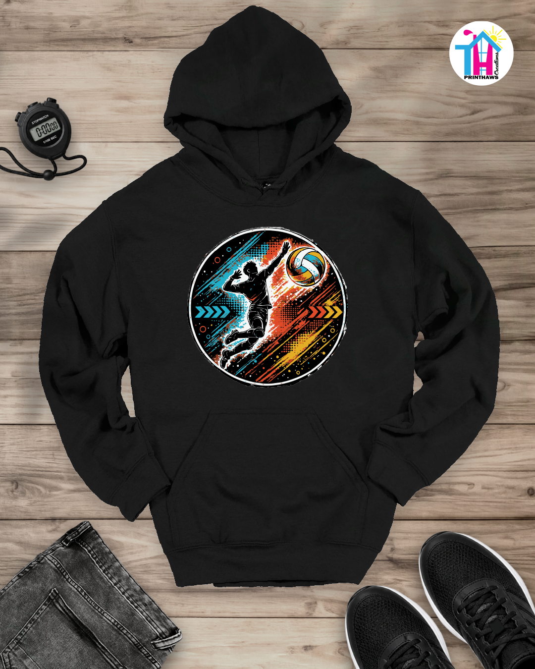 Volleyball Energy - Sports Hoodie By Printhaws Creations
