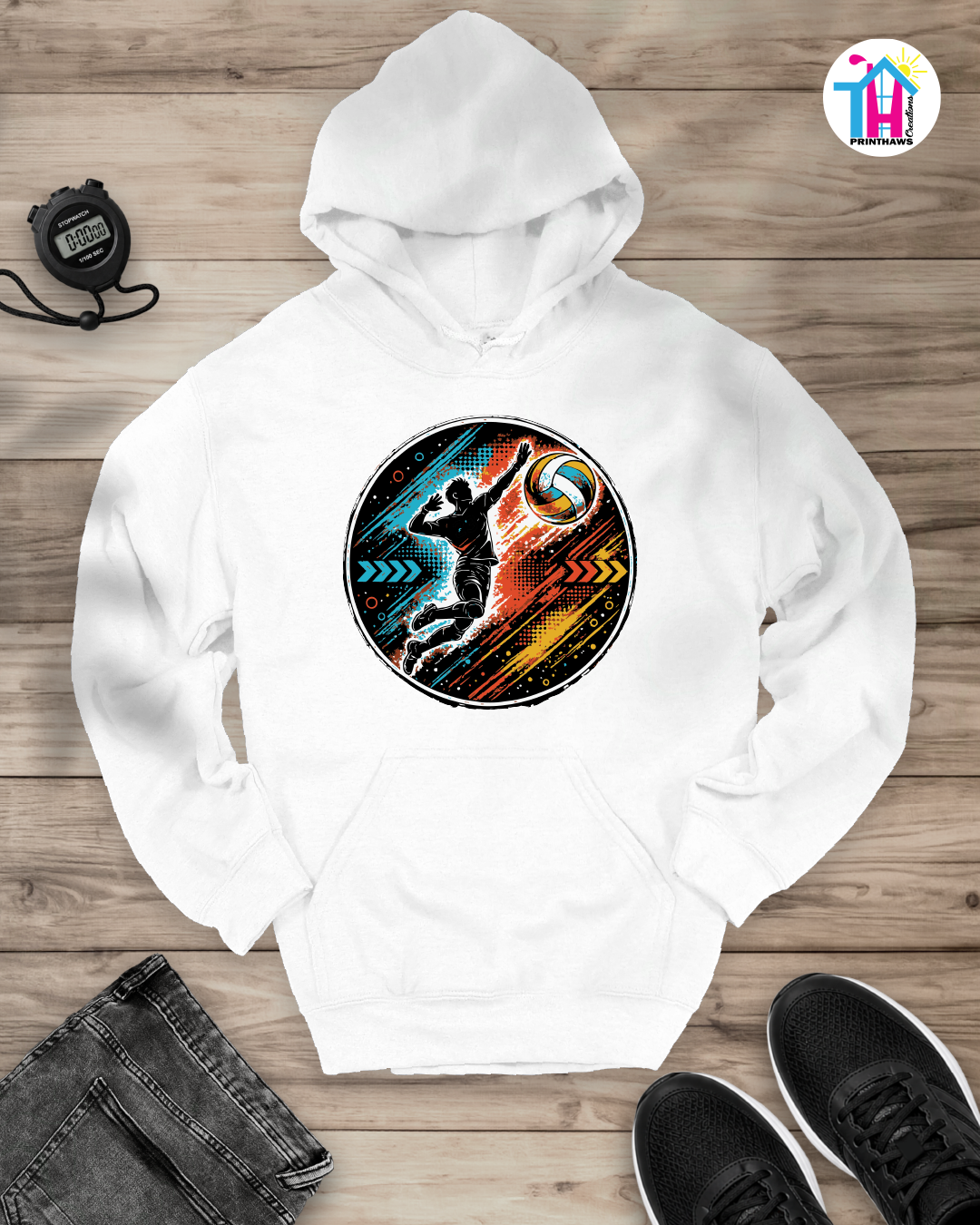 Volleyball Energy - Sports Hoodie By Printhaws Creations