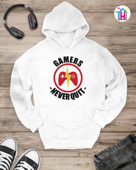 Gamers Never Quit - Jino Pro Gamer Hoodie By Printhaws Creations