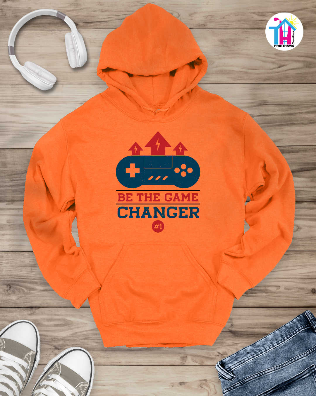 Be The Game Changer - Jino Pro Gamer Hoodie By Printhaws Creations