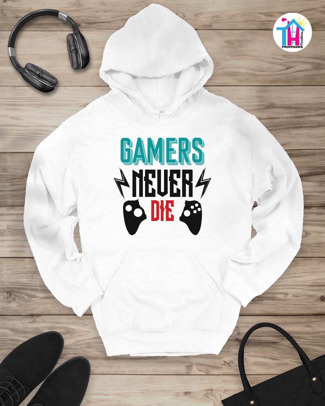 Gamers Never - Jeri Kid Gamer Hoodie By Printhaws Creations