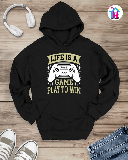 Life Is A Game - Jino Pro Gamer Hoodie By Printhaws Creations