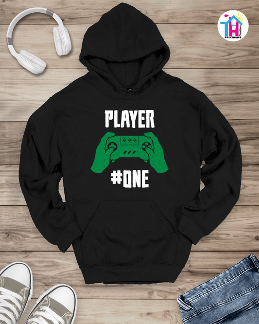 Player 1 - Jino Pro Gamer Hoodie By Printhaws Creations