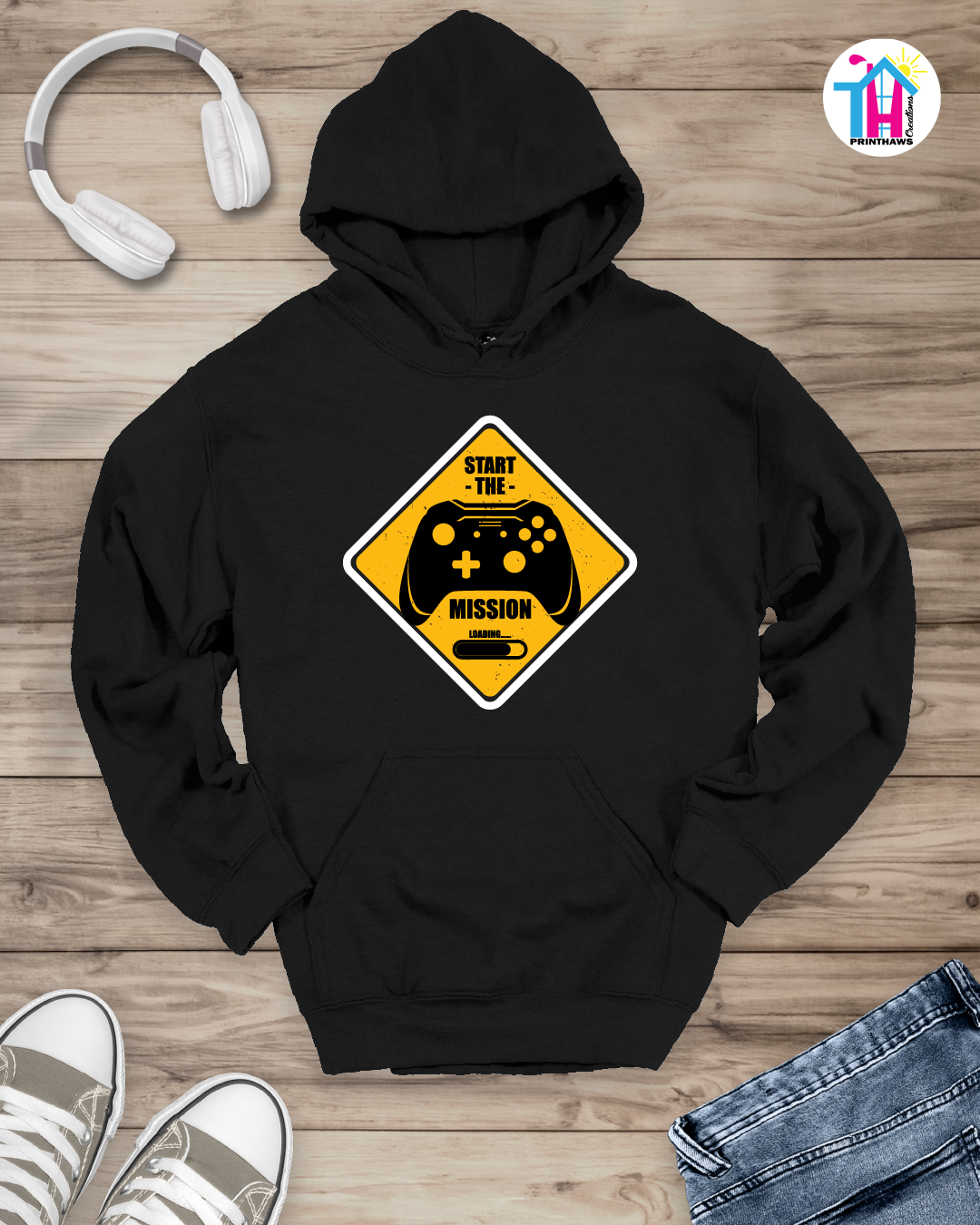 Start The Mission - Jino Pro Gamer Hoodie By Printhaws Creations