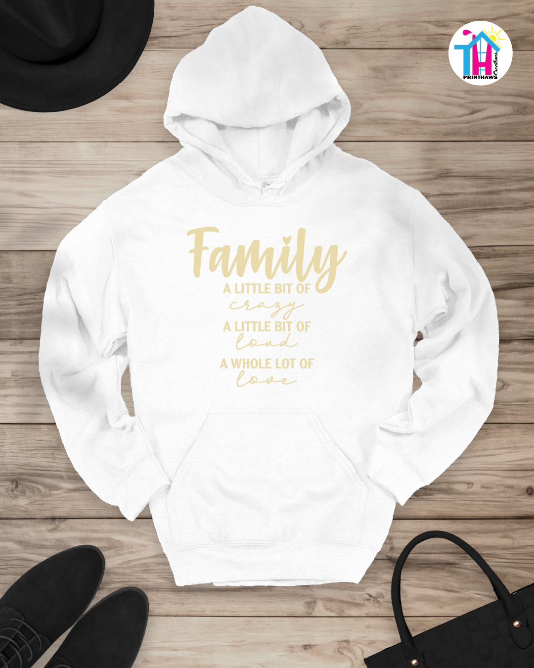 A Little Bit Of Crazy - Family Hoodie By Printhaws Creations