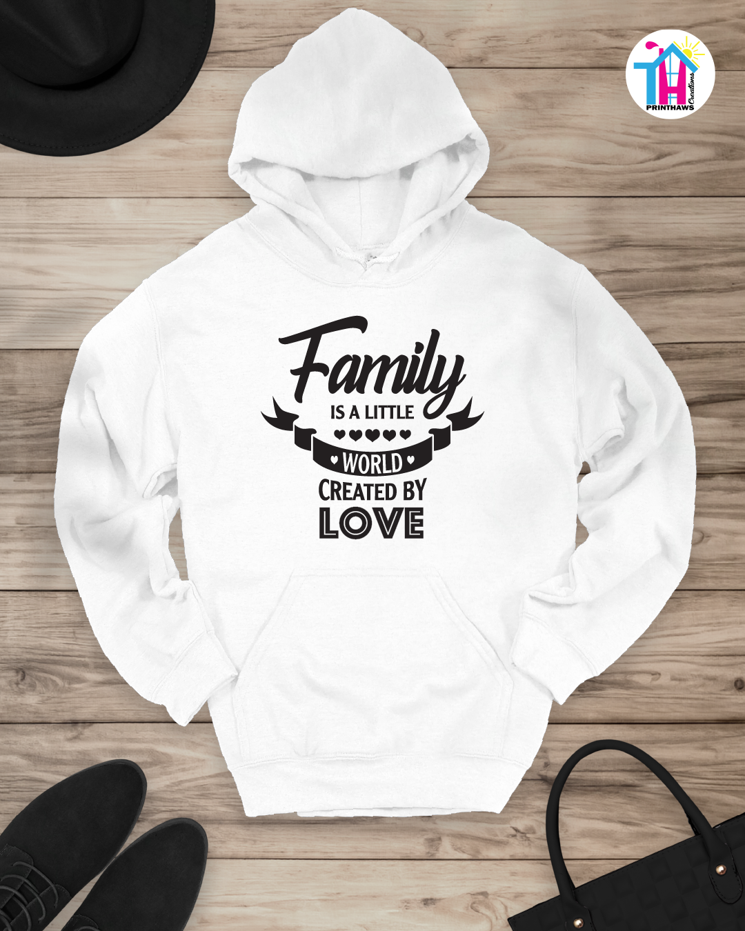 A Little World - Family Hoodie By Printhaws Creations