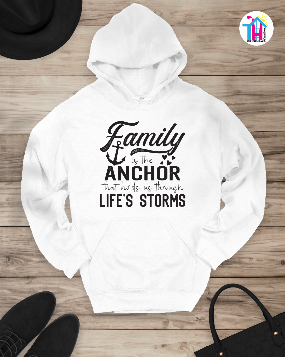 The Anchor - Family Hoodie By Printhaws Creations