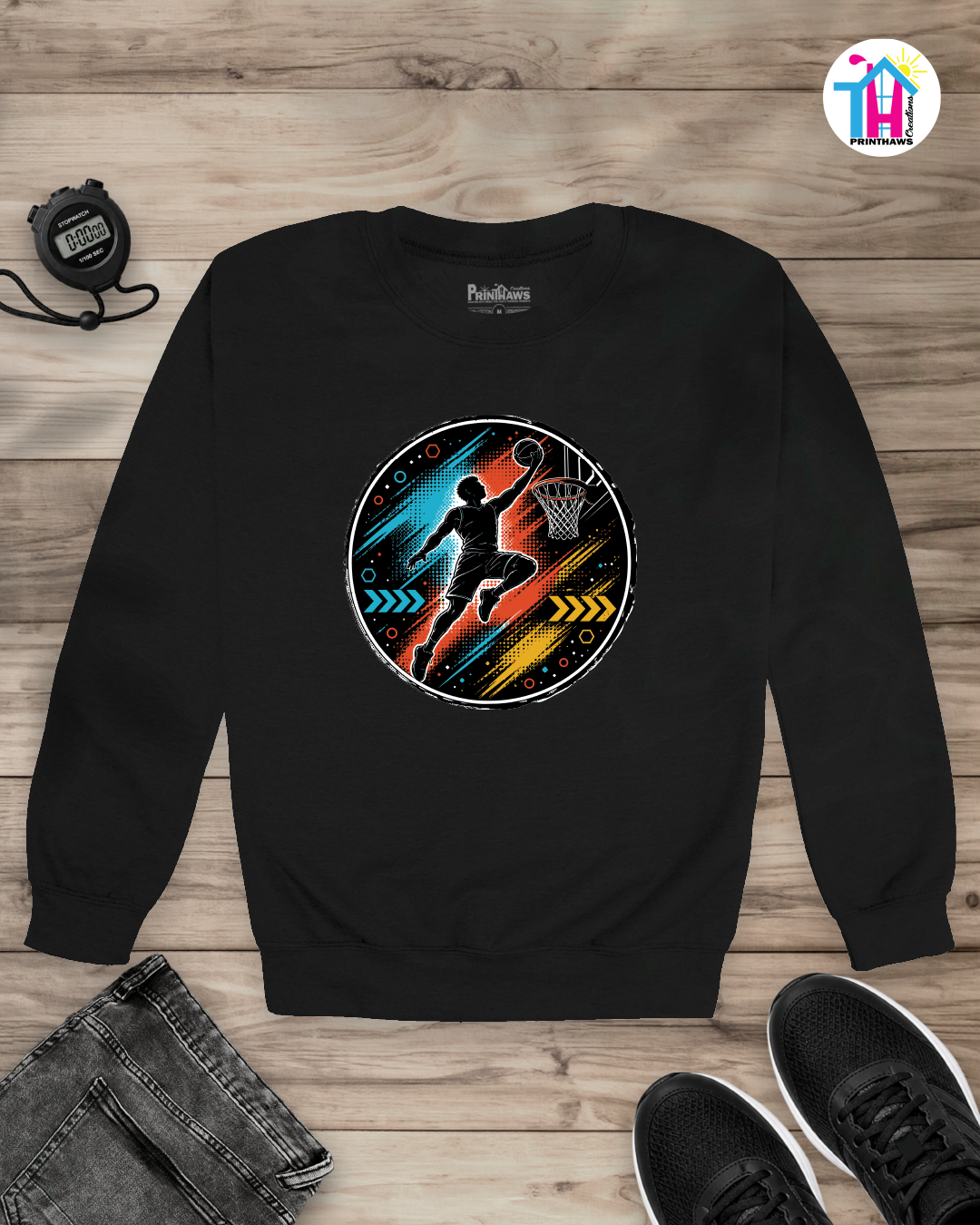 Basketball Elevation - Sports Long Sleeve By Printhaws Creations