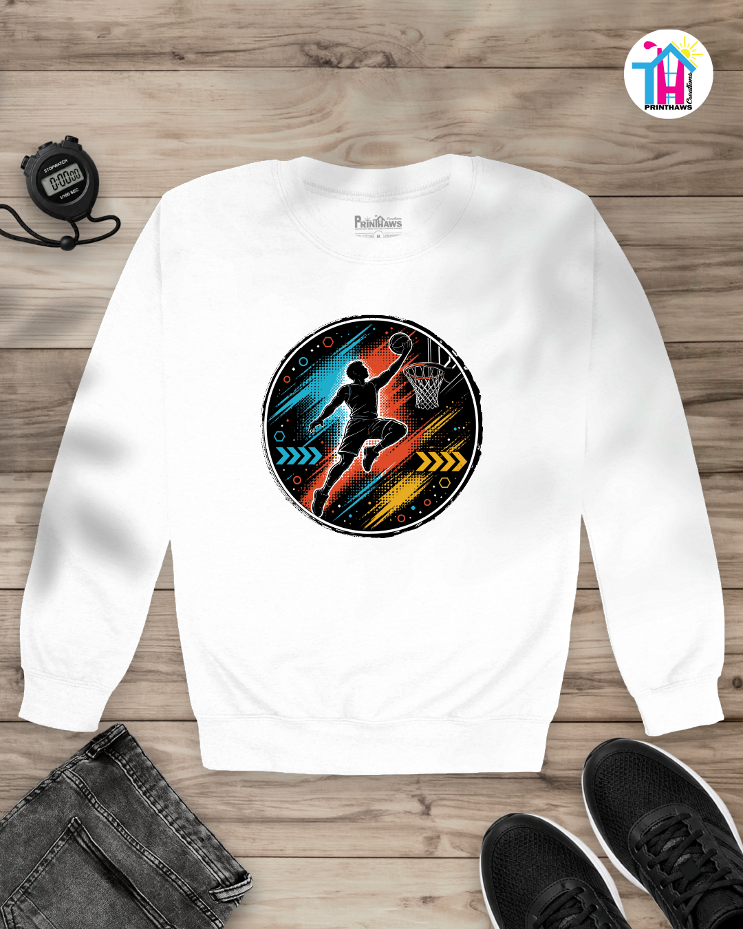 Basketball Elevation - Sports Long Sleeve By Printhaws Creations