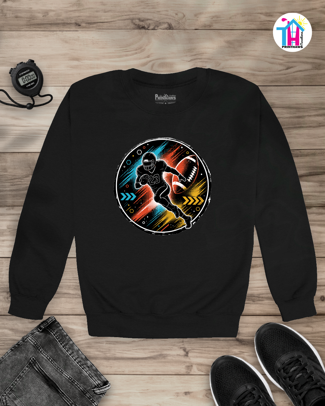 Football Charge - Sports Long Sleeve By Printhaws Creations