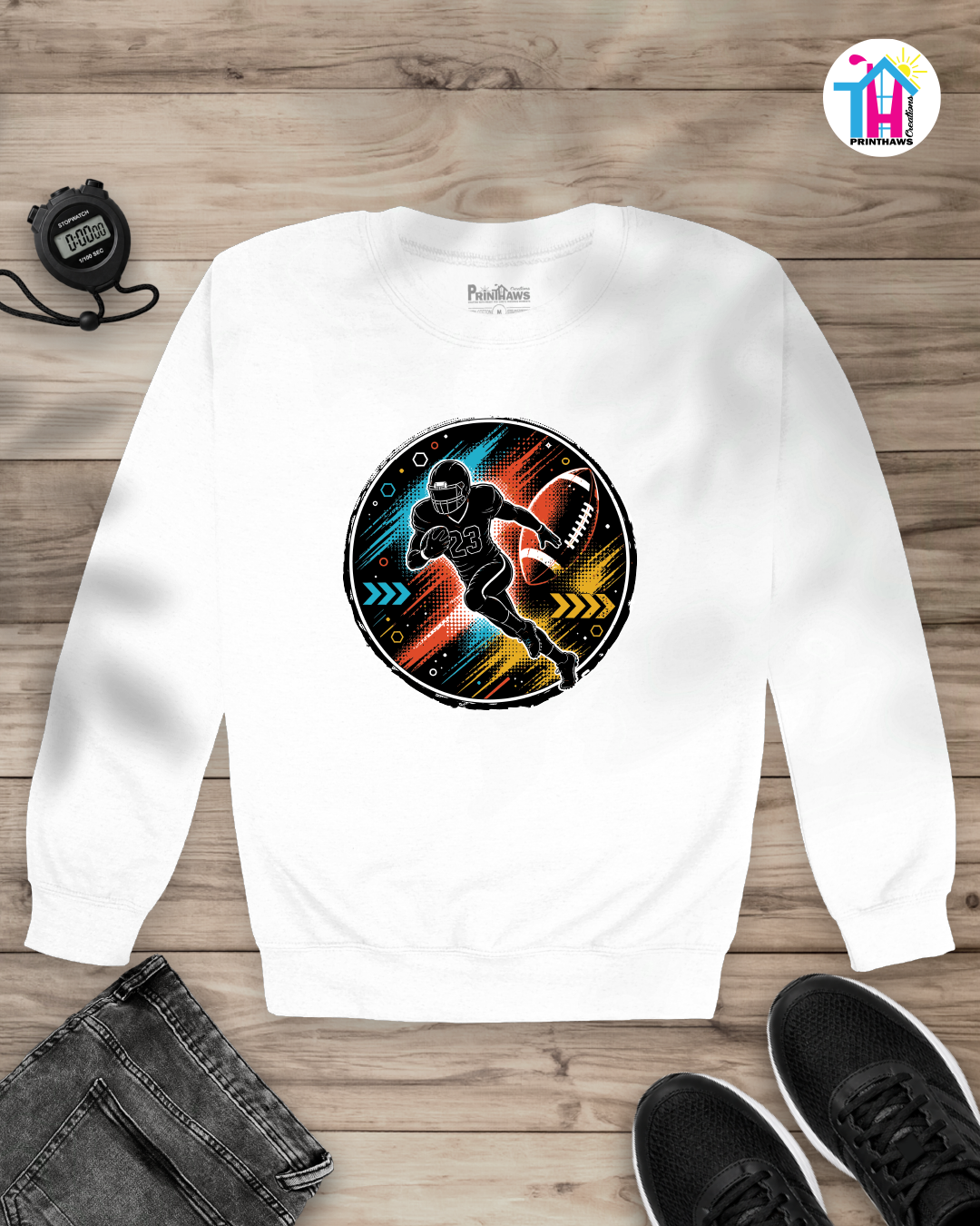 Football Charge - Sports Long Sleeve By Printhaws Creations