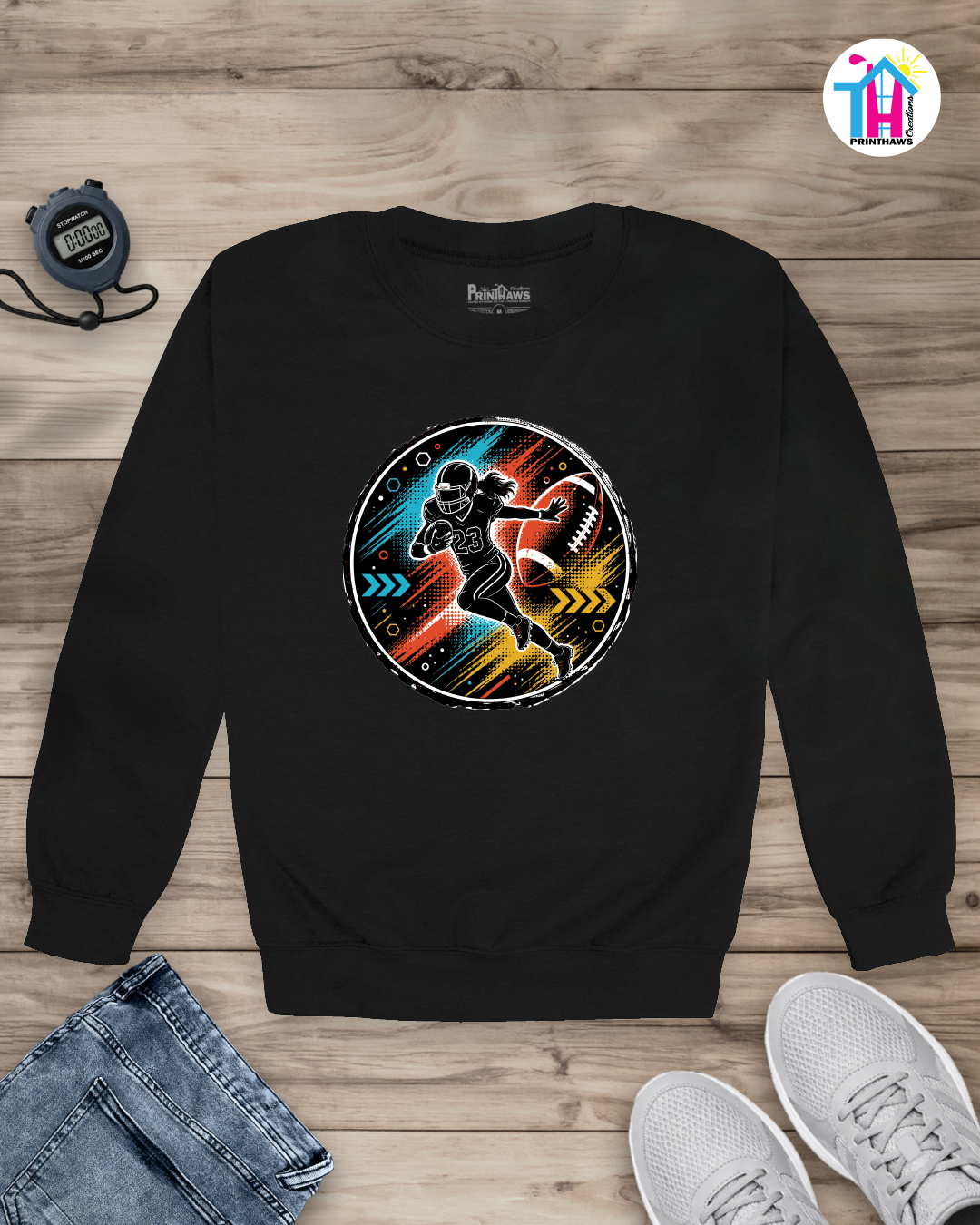Football Charge - Sports Long Sleeve By Printhaws Creations