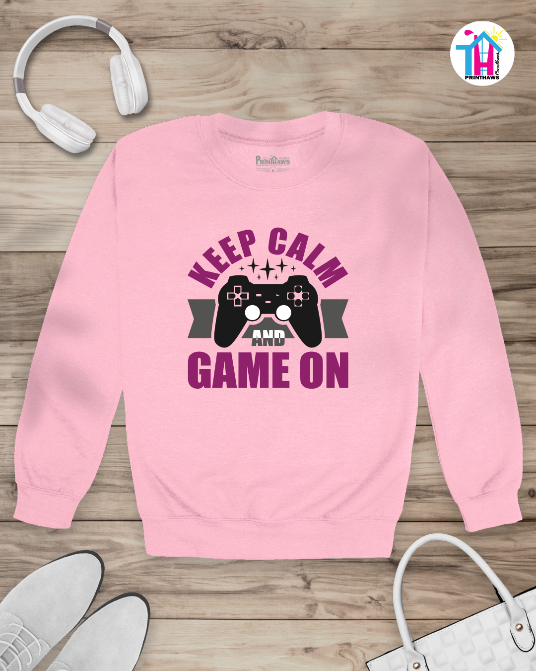 Keep Calm - Jeri Kid Gamer Long Sleeve By Printhaws Creations