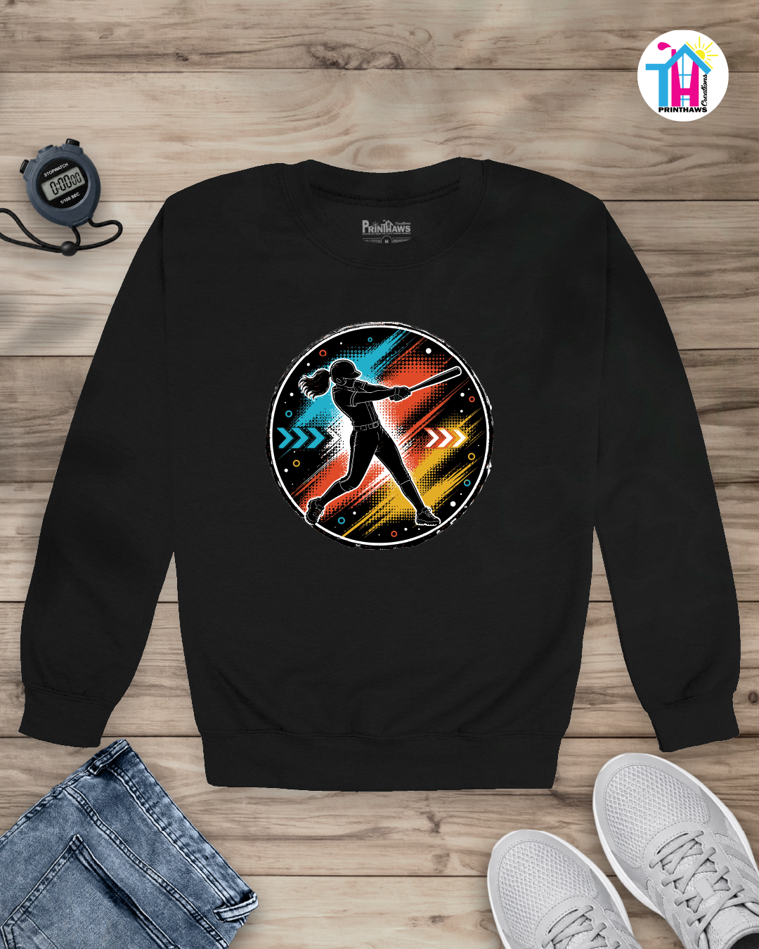 Baseball Momentum - Sports Long Sleeve By Printhaws Creations