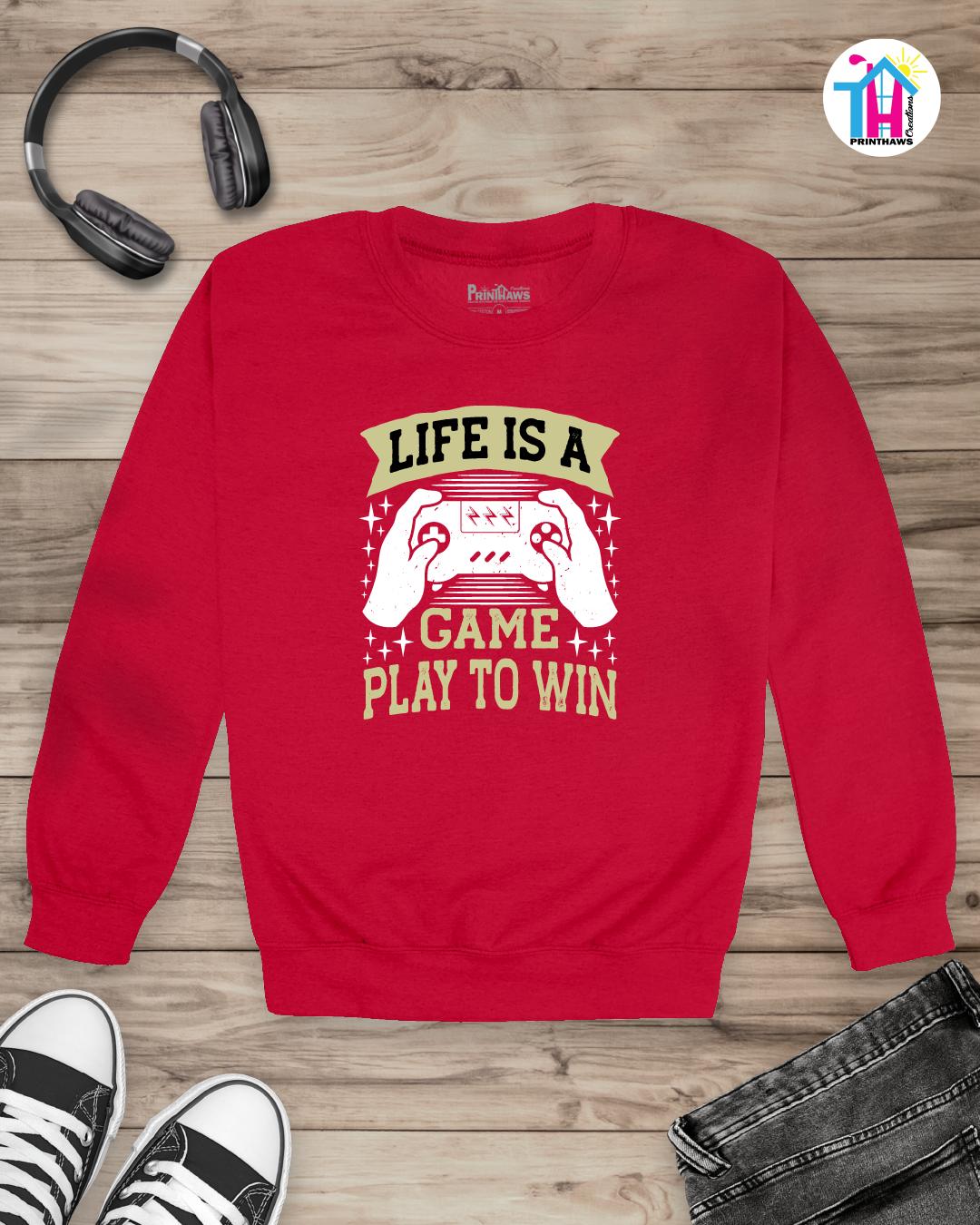 Life Is A Game - Jino Pro Gamer Long Sleeve By Printhaws Creations