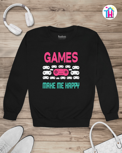 Games Make Me Happy - Jeri Kid Gamer Long Sleeve By Printhaws Creations