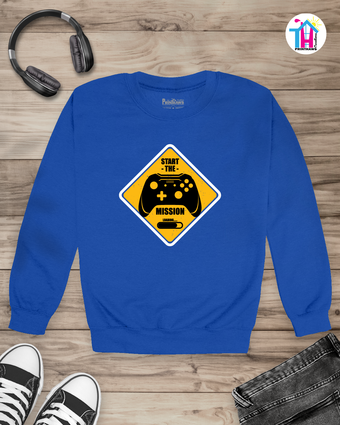 Start The Mission - Jino Pro Gamer Long Sleeve By Printhaws Creations