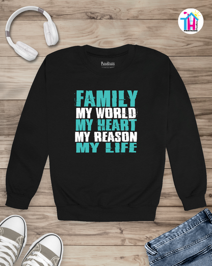 My World, My Heart - Family Long Sleeve By Printhaws Creations