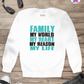 My World, My Heart - Family Long Sleeve By Printhaws Creations