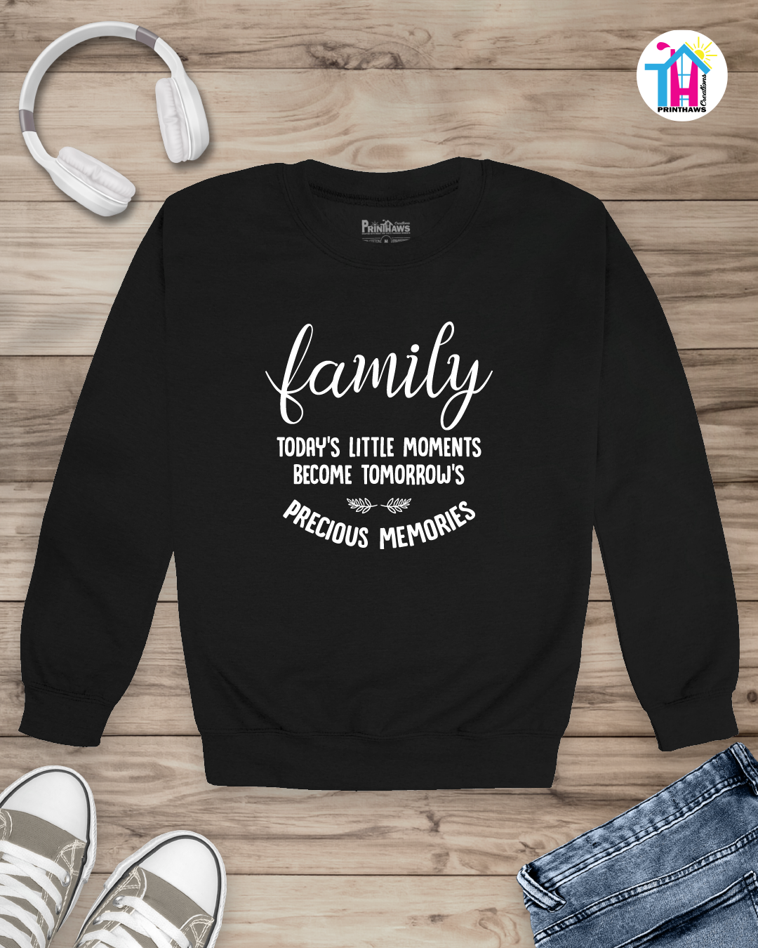 Today's Little Moments- Family Long Sleeve By Printhaws Creations