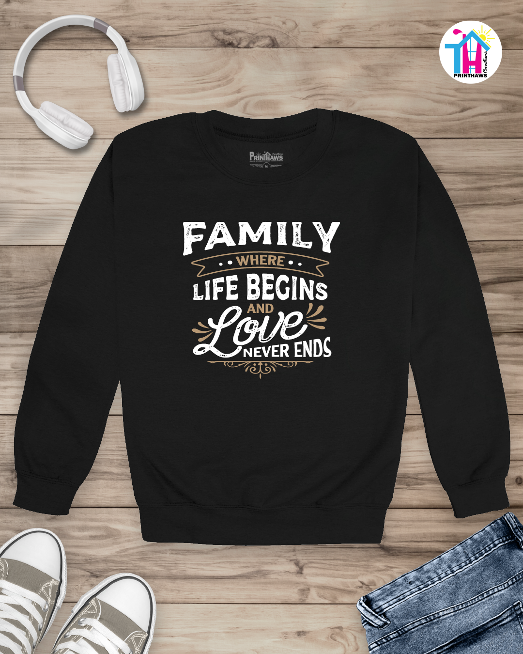 Where Life Begins - Family Long Sleeve By Printhaws Creations