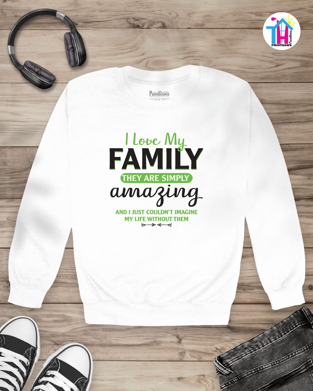 I Love My Family Long Sleeve By Printhaws Creations