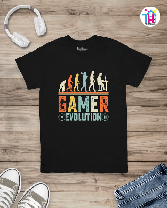 Gamer Evolution - Jino Pro Gamer T-Shirt By Printhaws Creations
