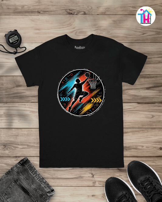 Basketball Elevation - Sports T-Shirt By Printhaws Creations