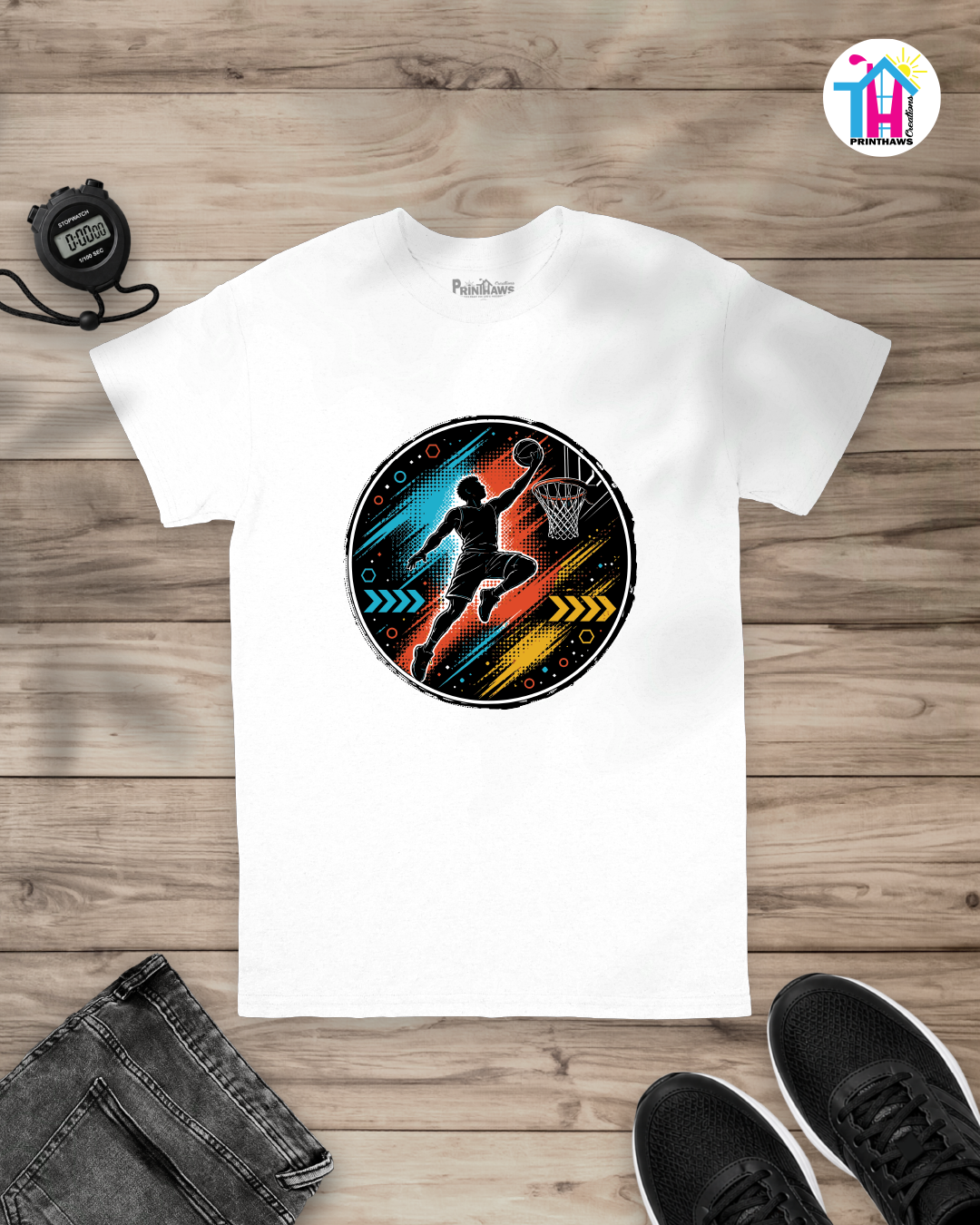Basketball Elevation - Sports T-Shirt By Printhaws Creations
