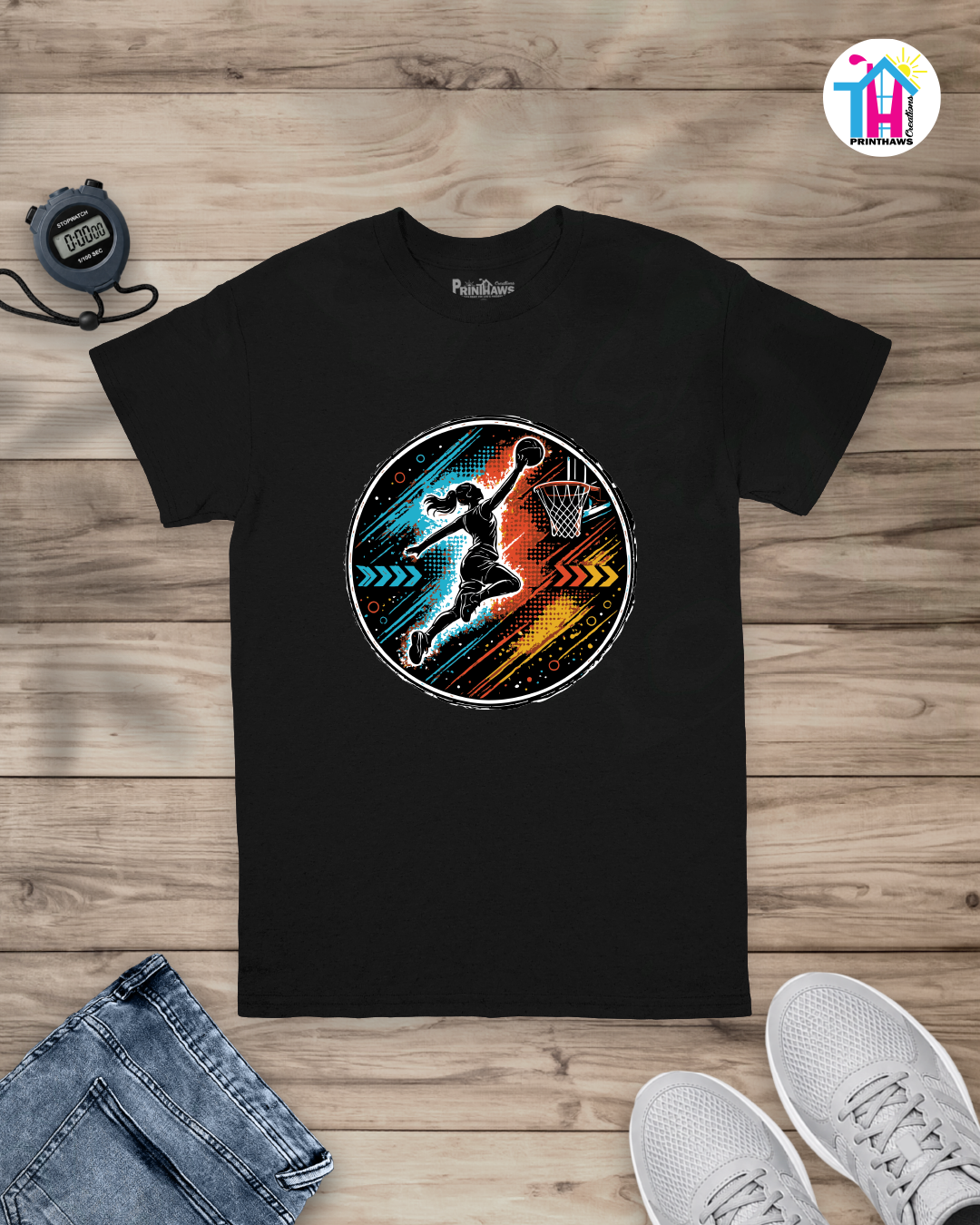 Basketball Elevation - Sports T-Shirt By Printhaws Creations