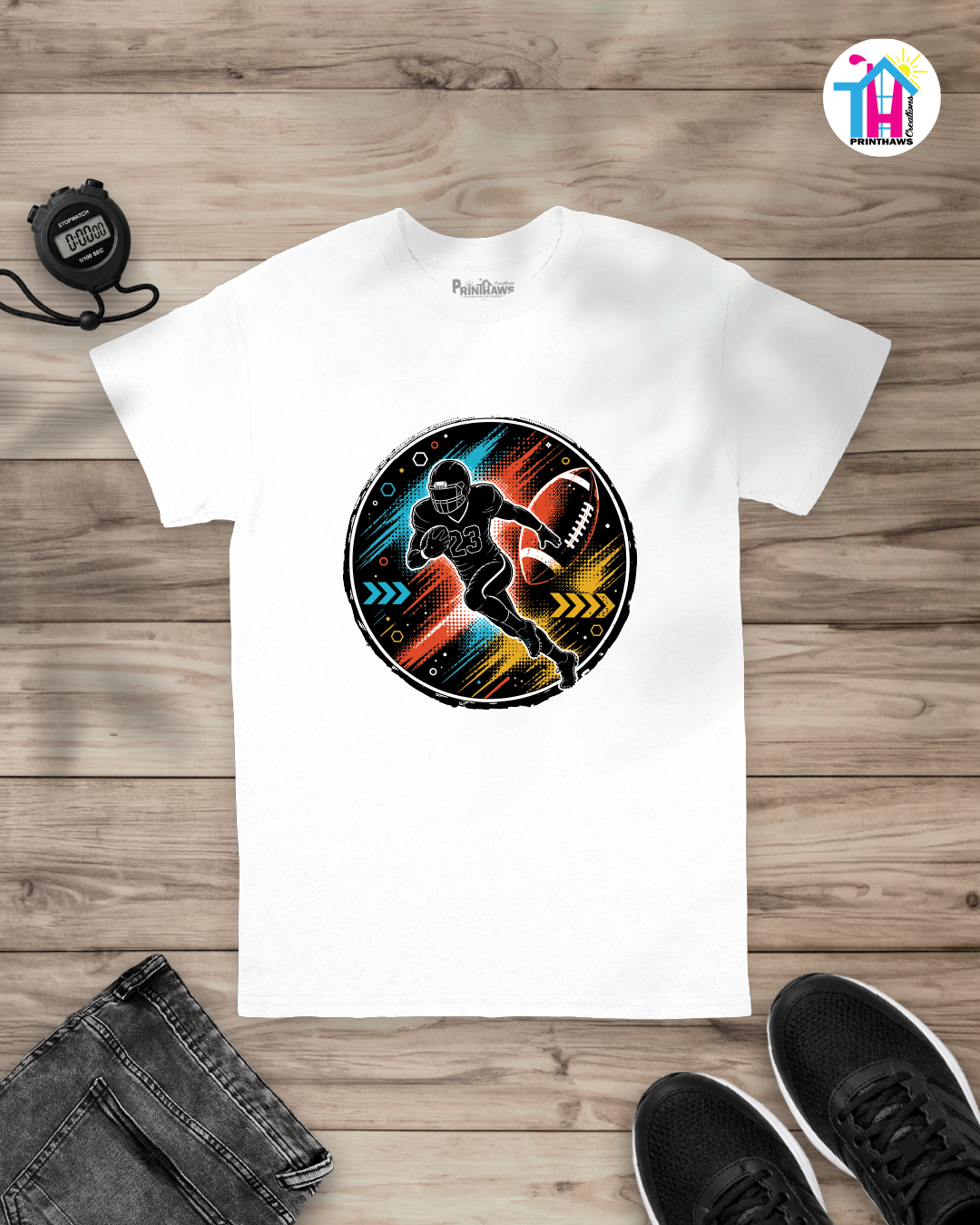 Football Charge - Sports T-Shirt By Printhaws Creations