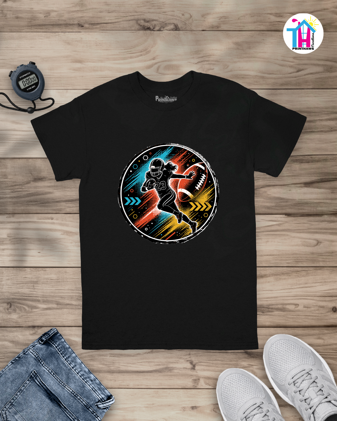 Football Charge - Sports T-Shirt By Printhaws Creations